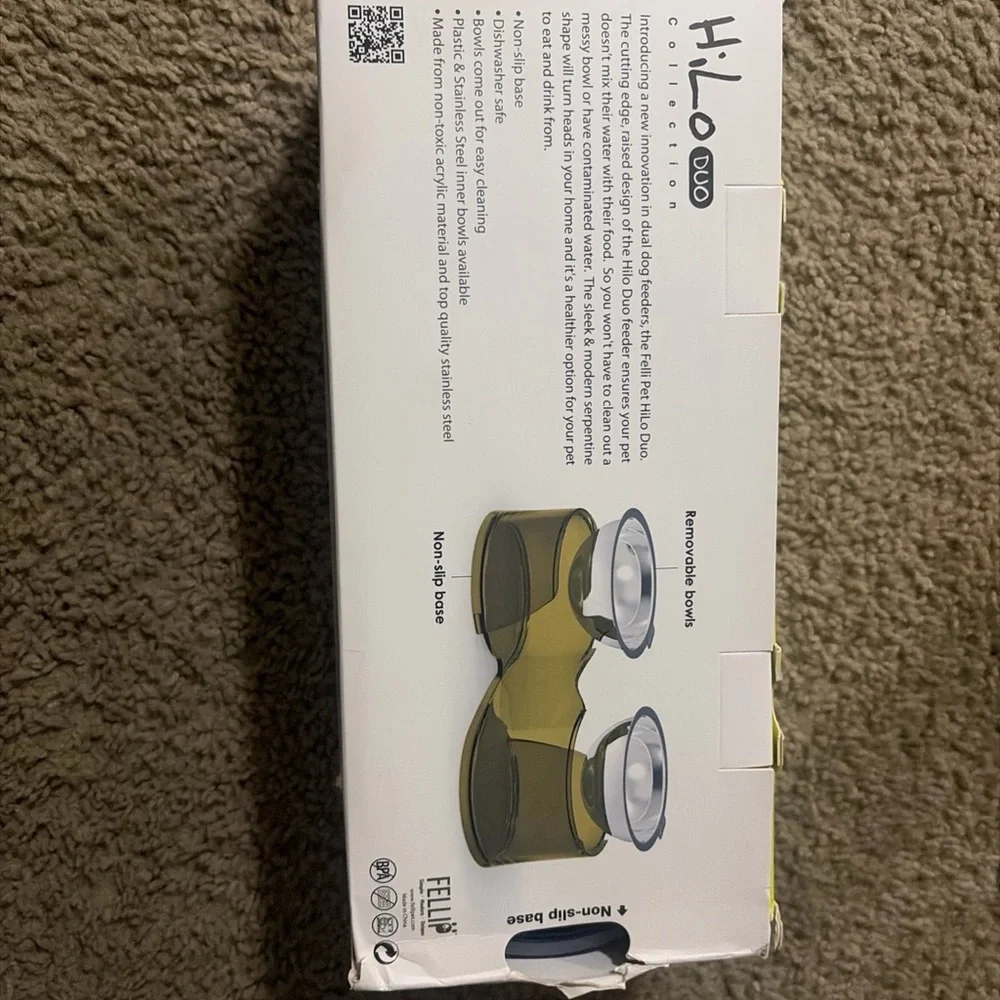 Felipe Hilo Duo Dual Dog Feeders Removable Bowls Dishwasher Safe 🐕🐕